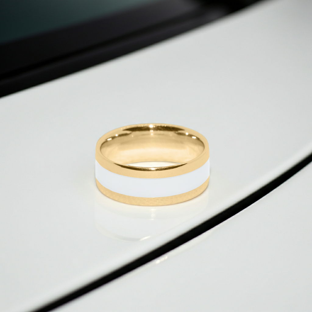 Custom Motorsport Ring - 14K Yellow Gold